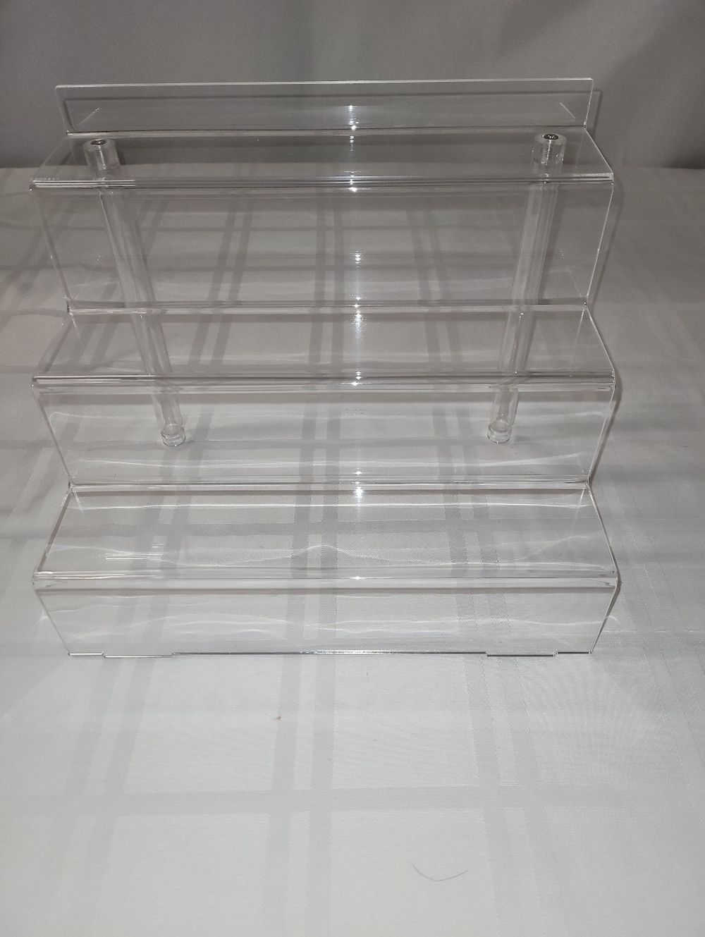 Clear Acrylic 3-Tier Step Organizer - Home Storage & Organization